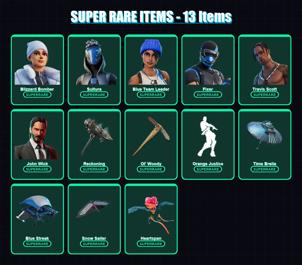 [PS4/PS5/XBOX/PC] | Blizzard Bomber | Sultura | Blue Team Leader | Fixer | Travis Scott | 291 skin | 289 pickaxe | 213 emote | 207 glider | Lv2902