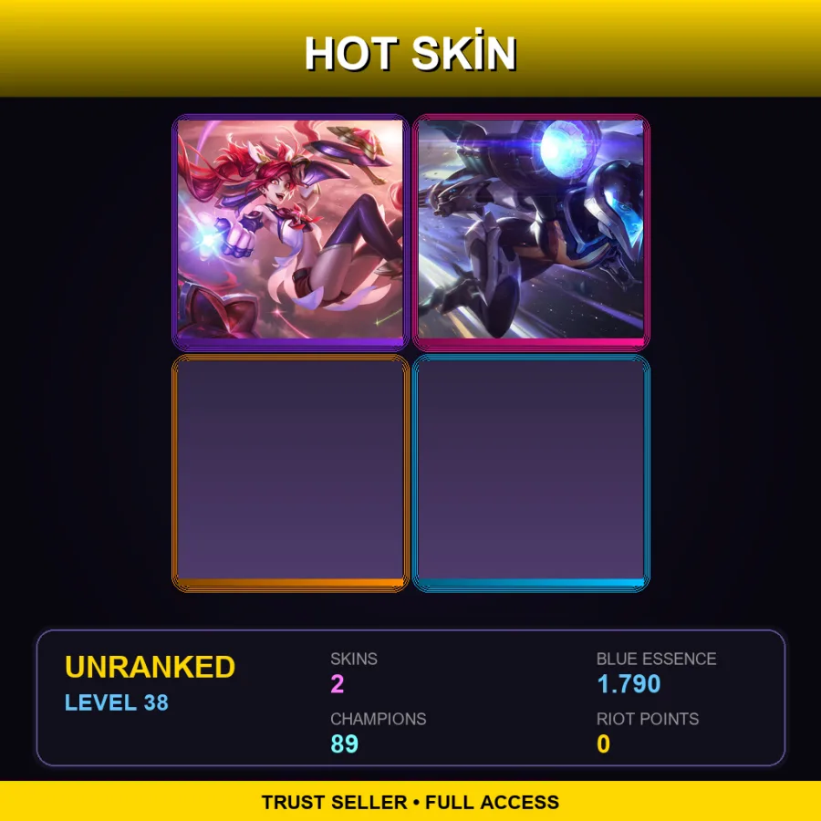 TW | Lv38 | Unranked | 2 Skin | 89 Champ