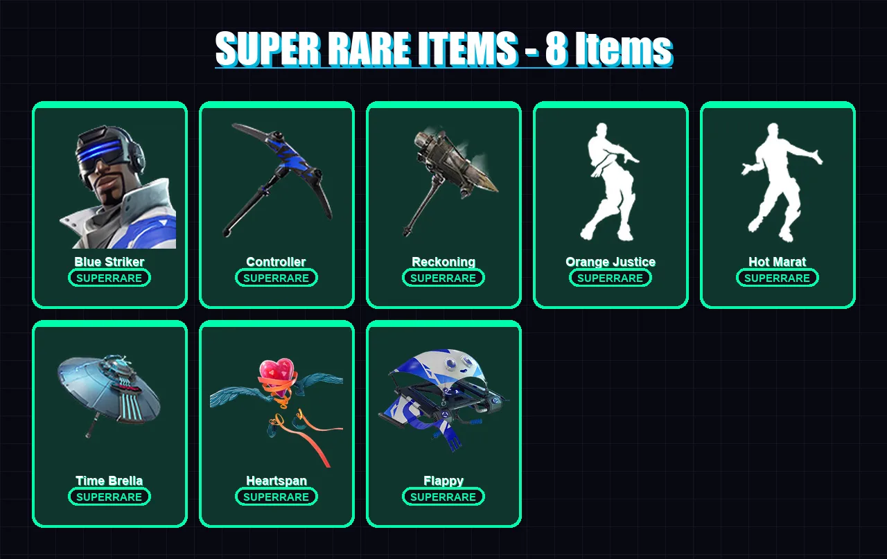 [PS4/PS5/XBOX/PC] | Blue Striker | Ragnarok | Omegarok | Luxe | Rox | 112 skin | 109 pickaxe | 113 emote | 117 glider | Lv1495