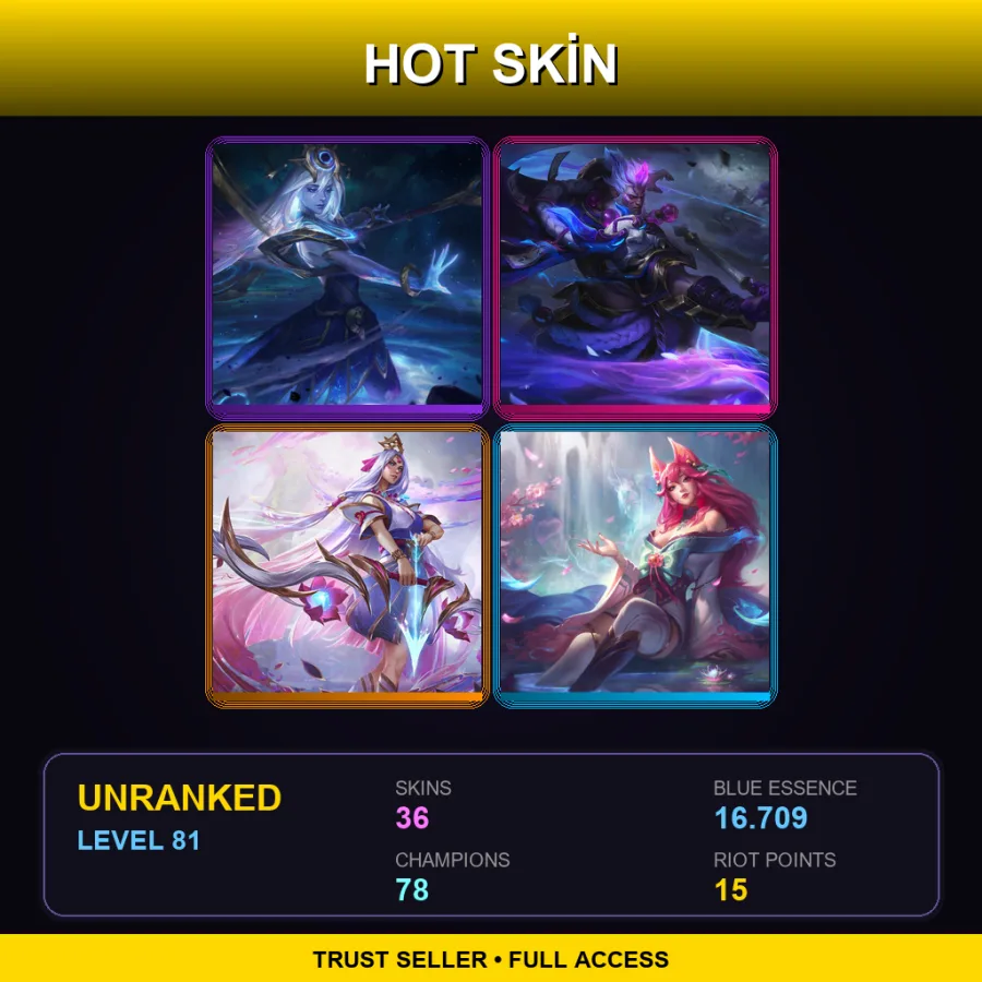 EUNE | Lv81 | Unranked | 36 Skin | 78 Champ