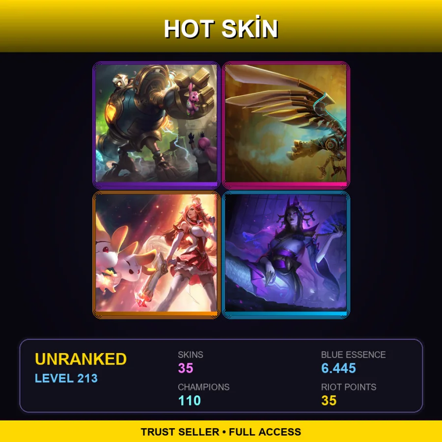 BR | Lv213 | Unranked | 35 Skin | 110 Champ