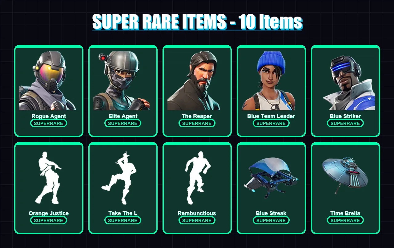 [PS4/PS5/XBOX/PC] | Rogue Agent | Elite Agent | The Reaper | Blue Team Leader | Blue Striker | 33 skin | 34 pickaxe | 58 emote | 47 glider | Lv905 — Fortnite account