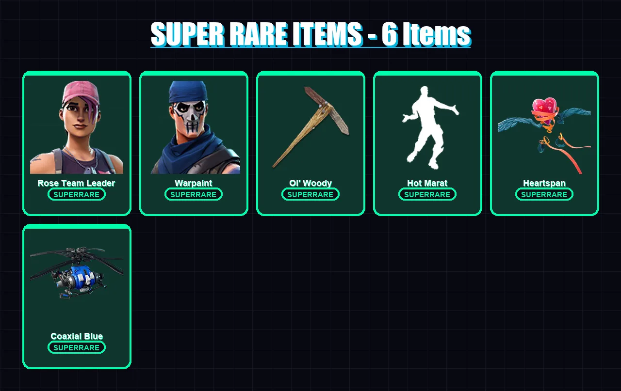 [PC/XBOX] | Rose Team Leader | Warpaint | Catalyst | The Scientist | Hybrid | 49 skin | 59 pickaxe | 57 emote | 54 glider | Lv534 — Fortnite account
