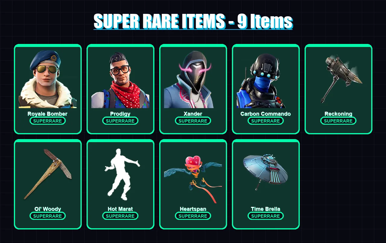 [PS4/PS5/XBOX/PC] | Royale Bomber | Prodigy | Xander | Carbon Commando | Menace | 182 skin | 180 pickaxe | 146 emote | 139 glider | Lv1988 — Fortnite account