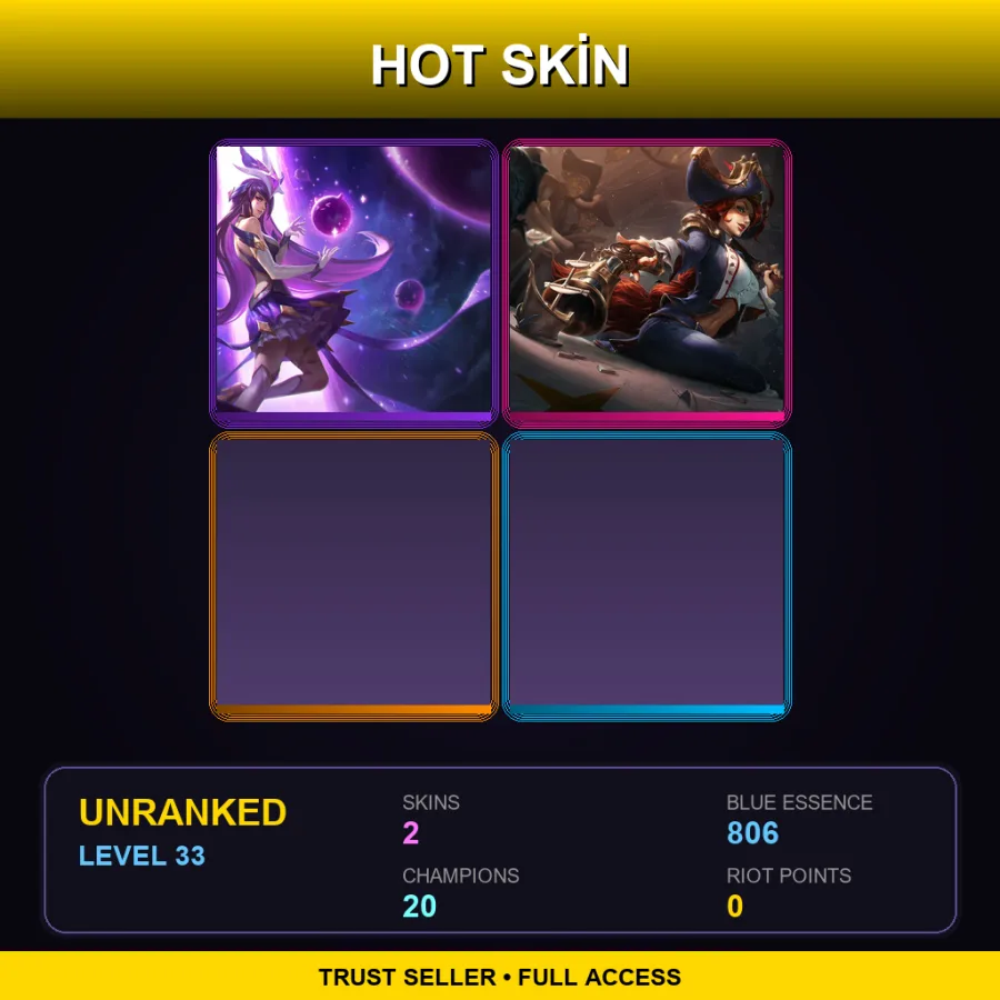 LAS | Lv33 | Unranked | 2 Skin | 20 Champ