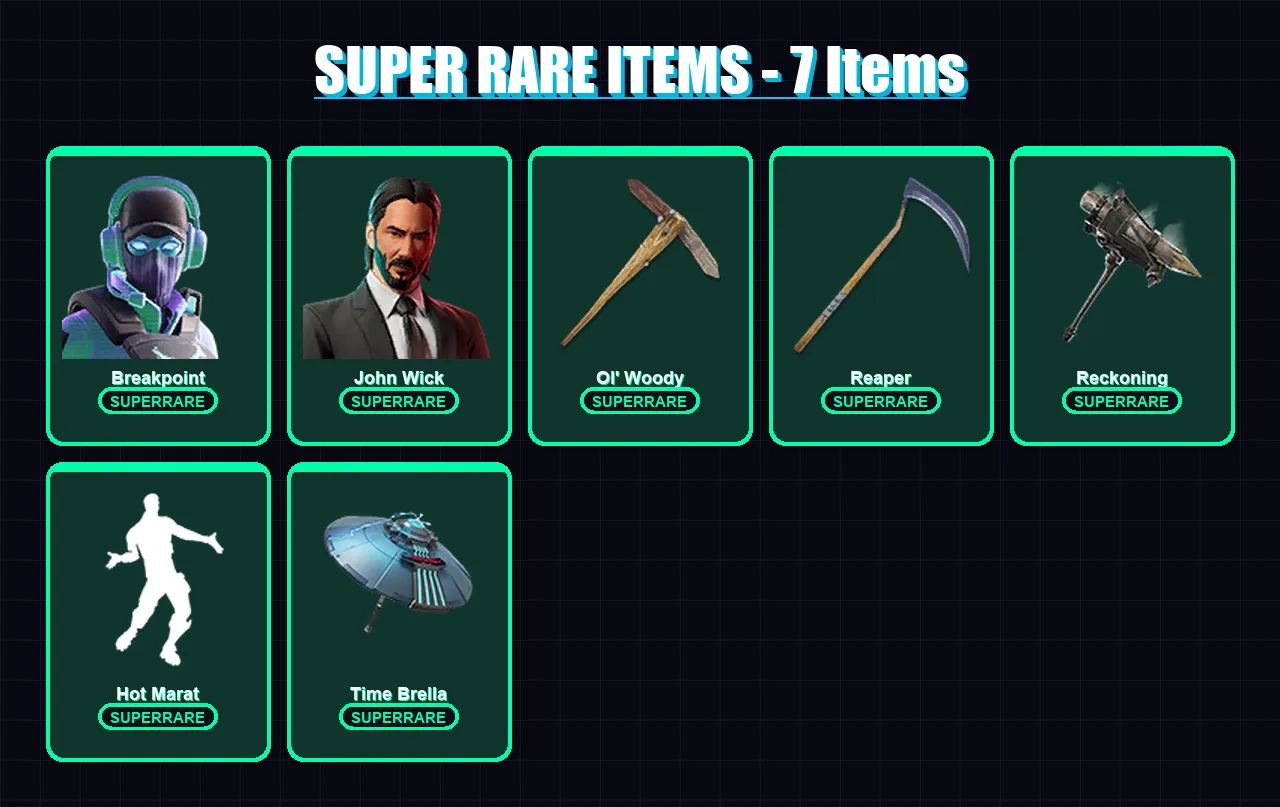 [PC] | Breakpoint | John Wick | Frozen Red Knight | Hybrid | Ragnarok | 132 skin | 89 pickaxe | 126 emote | 95 glider | Lv1449 — Fortnite account