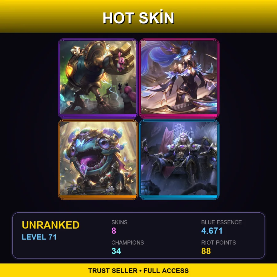 EUW | Lv71 | Unranked | 8 Skin | 34 Champ — Victorious Aatrox