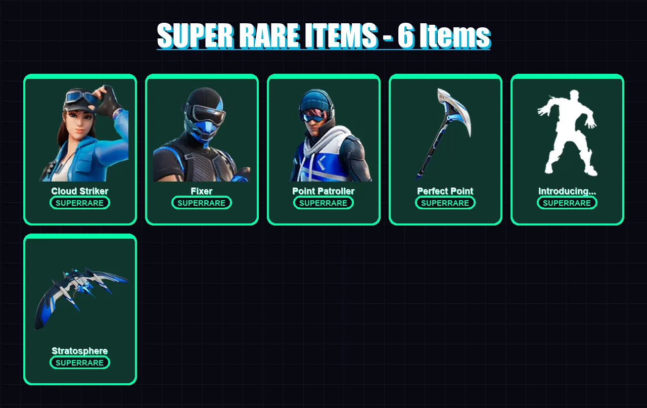[PC/XBOX] | Cloud Striker | Fixer | Point Patroller | Fade | Polar Peely | 12 skin | 38 pickaxe | 25 emote | 31 glider | Lv779