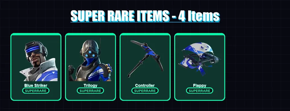 [PS4/PS5/PC] | Blue Striker | Trilogy | Wooly Warrior | 3 skin | 4 pickaxe | 2 emote | 4 glider | Lv25 — main preview