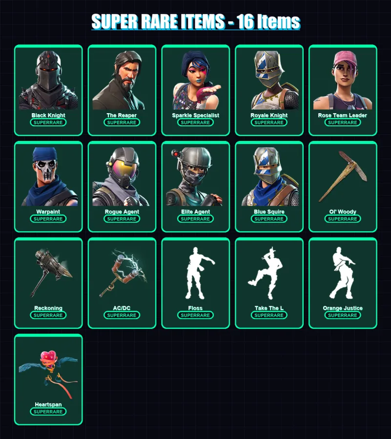 [PC/XBOX/PSN] | Black Knight | The Reaper | Omega | Sparkle Specialist | Royale Knight | 46 skin | 31 pickaxe | 36 emote | 34 glider | Lv477