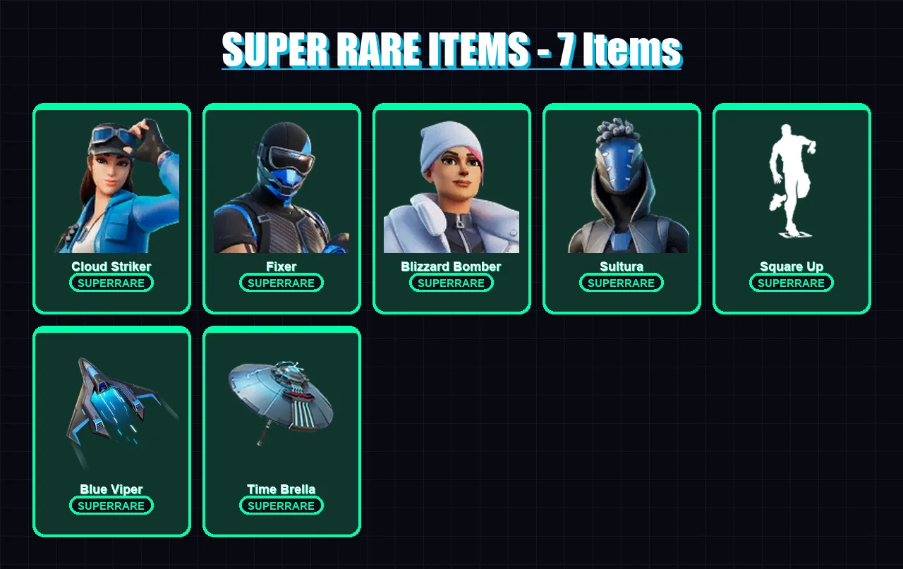 [PC/XBOX] | Cloud Striker | Fixer | Blizzard Bomber | Sultura | Paradigm (Reality-659) | 46 skin | 59 pickaxe | 37 emote | 58 glider | Lv962