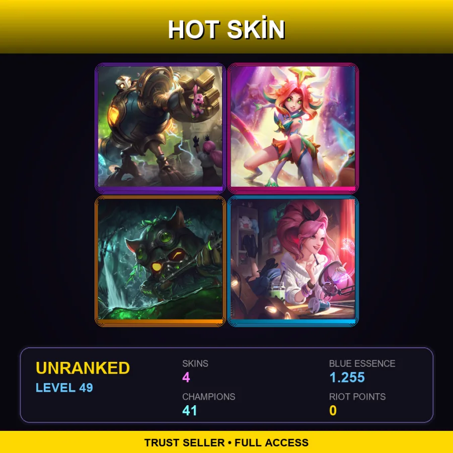 EUW | Lv49 | Unranked | 4 Skin | 41 Champ — Omega Squad Teemo