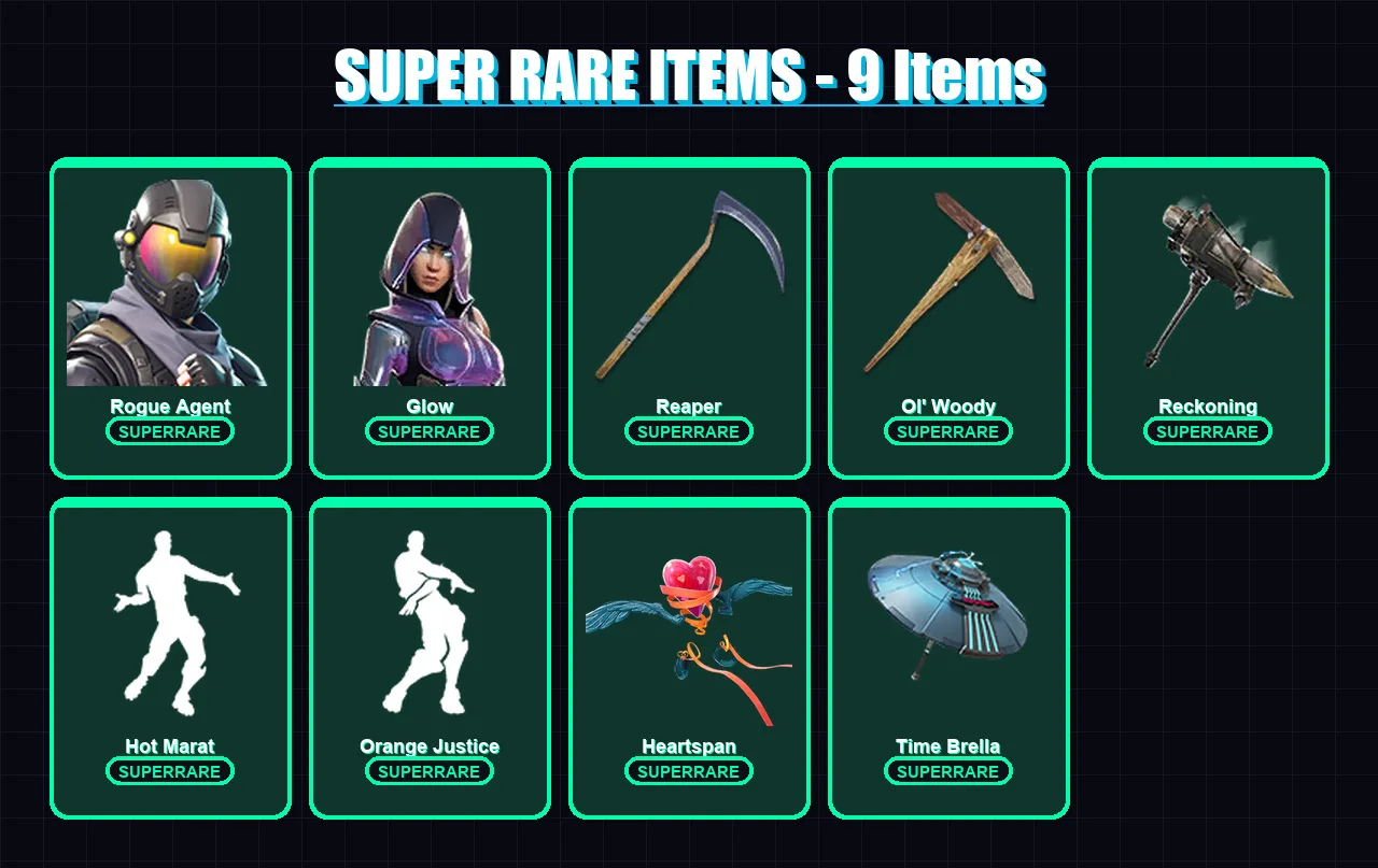 [PC/XBOX/PSN] | Rogue Agent | Glow | Valor | A.I.M. | Kymera | 122 skin | 160 pickaxe | 130 emote | 155 glider | Lv2582
