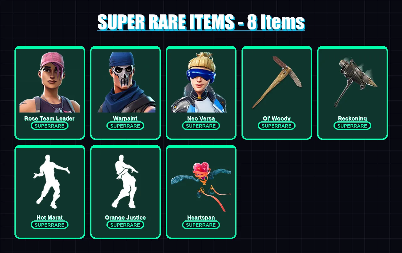 [PS4/PS5/PC] | Rose Team Leader | Warpaint | Neo Versa | Fusion | Luxe | 45 skin | 46 pickaxe | 52 emote | 51 glider | Lv713