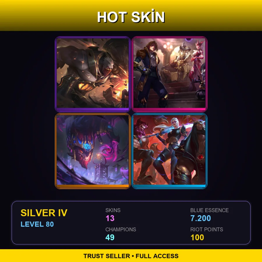 LAN | Lv80 | Silver IV | 13 Skin | 49 Champ