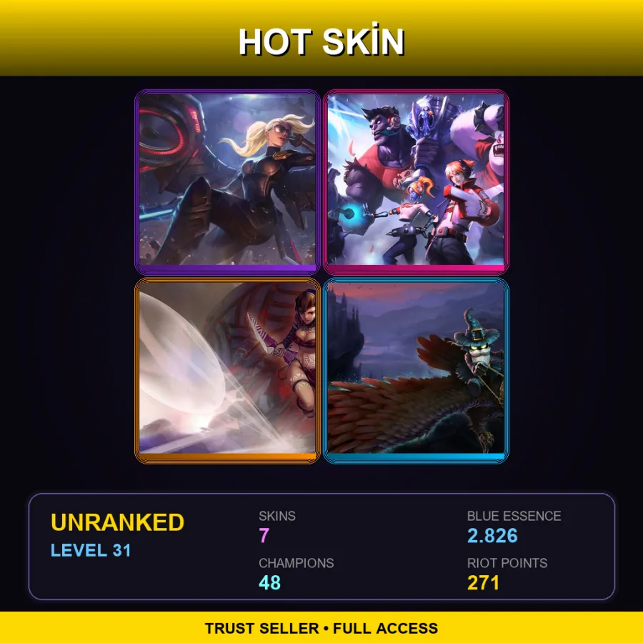 NA | Lv31 | Unranked | 7 Skin | 48 Champ
