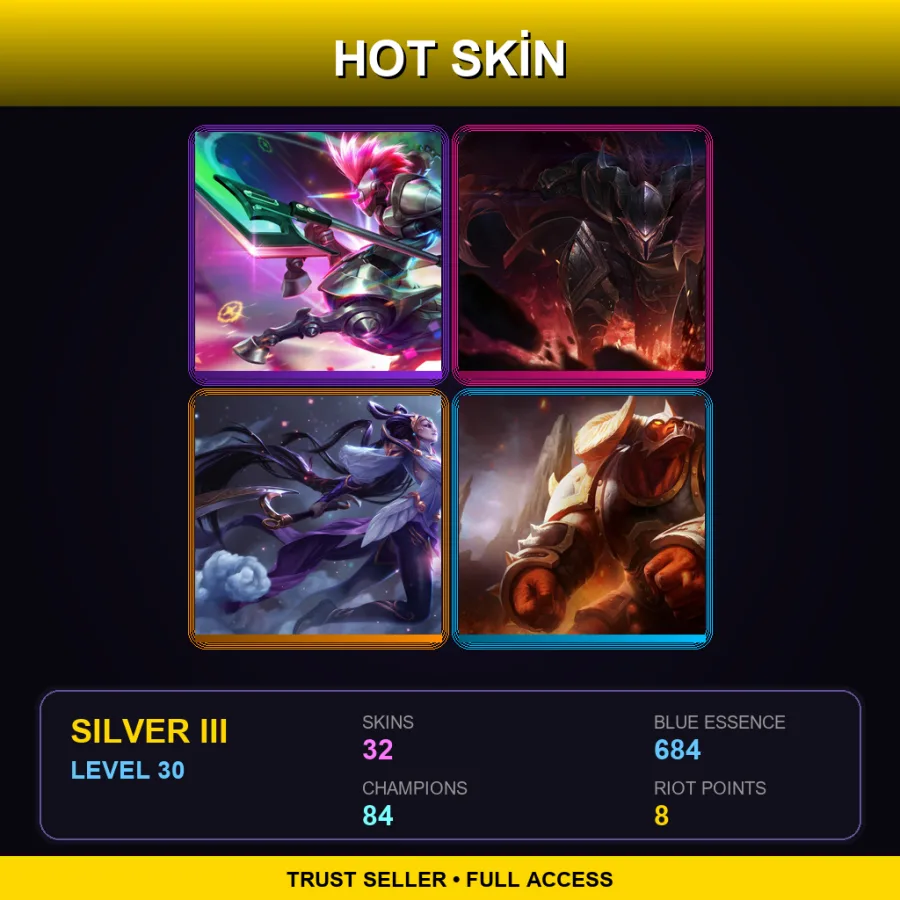 TR | Lv30 | Silver III | 32 Skin | 84 Champ
