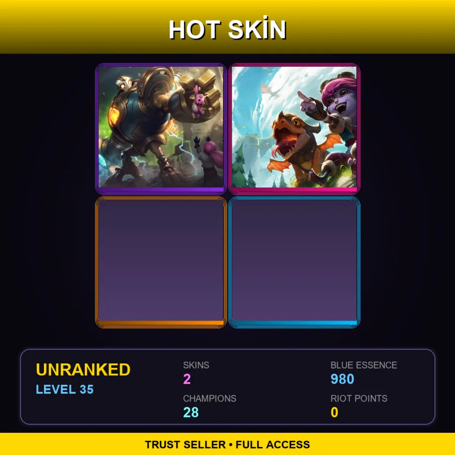 NA | Lv35 | Unranked | 2 Skin | 28 Champ