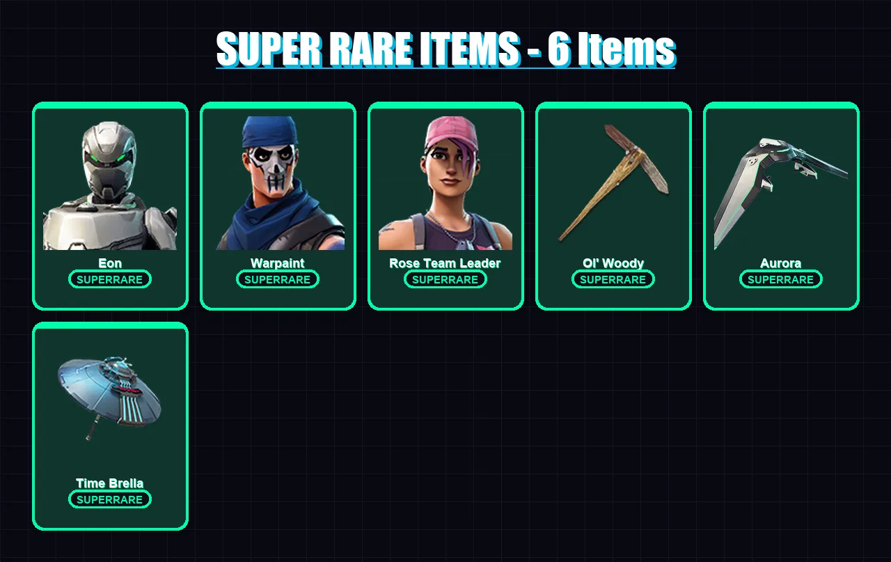 [PC/PSN] | Eon | Warpaint | Rose Team Leader | The Ice King | Zenith | 24 skin | 61 pickaxe | 47 emote | 58 glider | Lv952