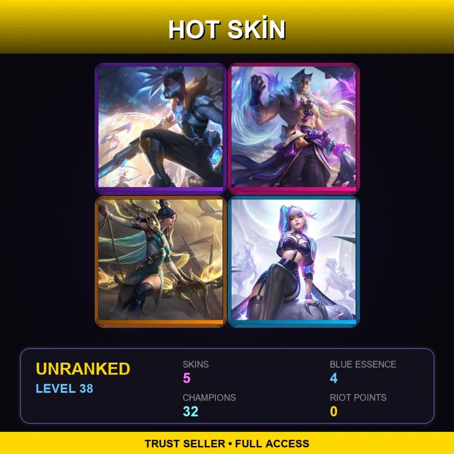 LAS | Lv38 | Unranked | 5 Skin | 32 Champ