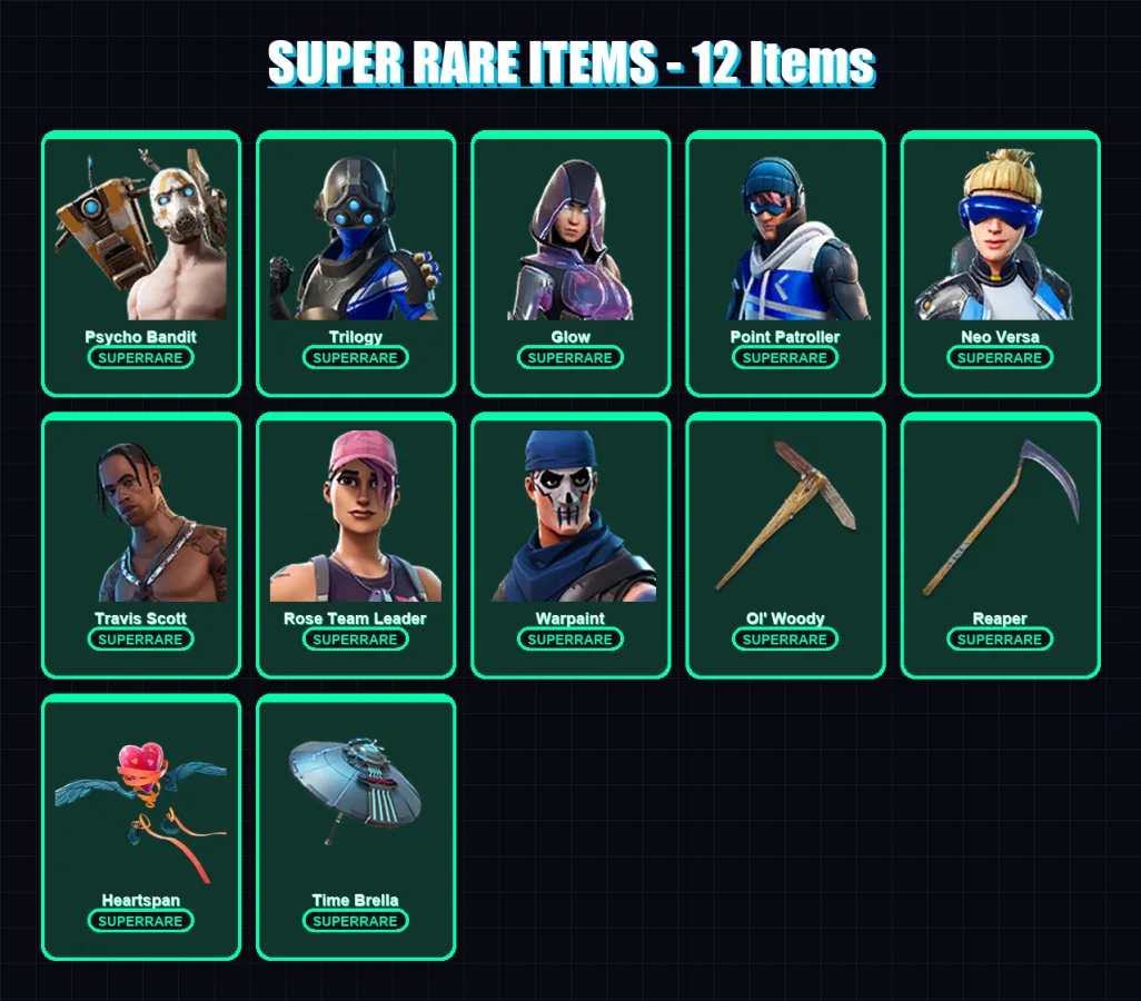 [PC/PSN] | Psycho Bandit | Trilogy | Glow | Point Patroller | Neo Versa | 178 skin | 194 pickaxe | 170 emote | 161 glider | Lv2520