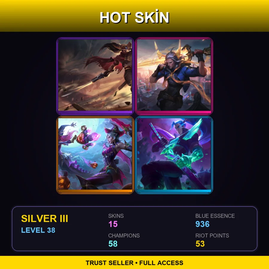 TR | Lv38 | Silver III | 15 Skin | 58 Champ