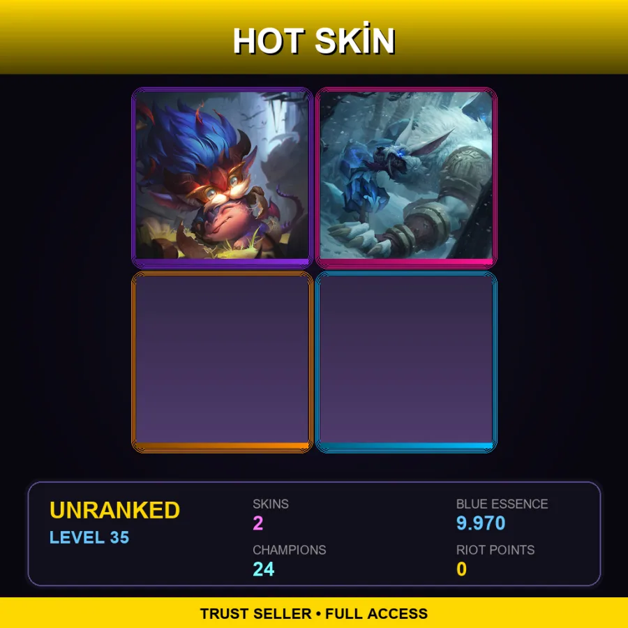 EUW | Lv35 | Unranked | 2 Skin | 24 Champ