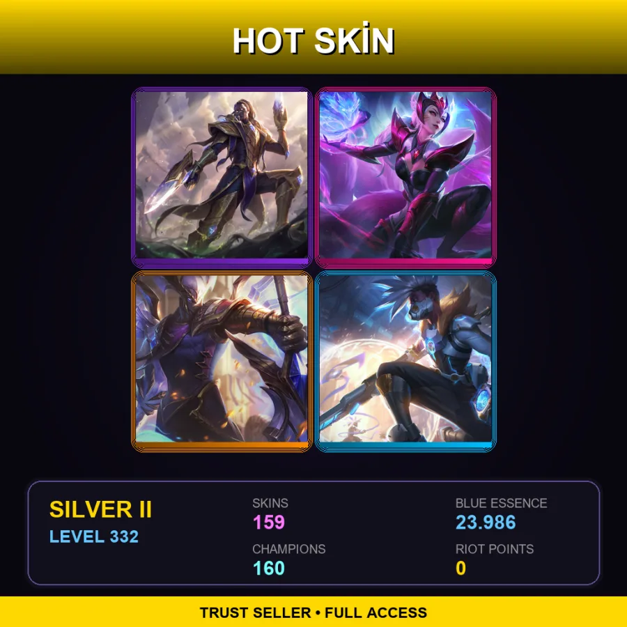 SG | Lv332 | Silver II | 159 Skin | 160 Champ