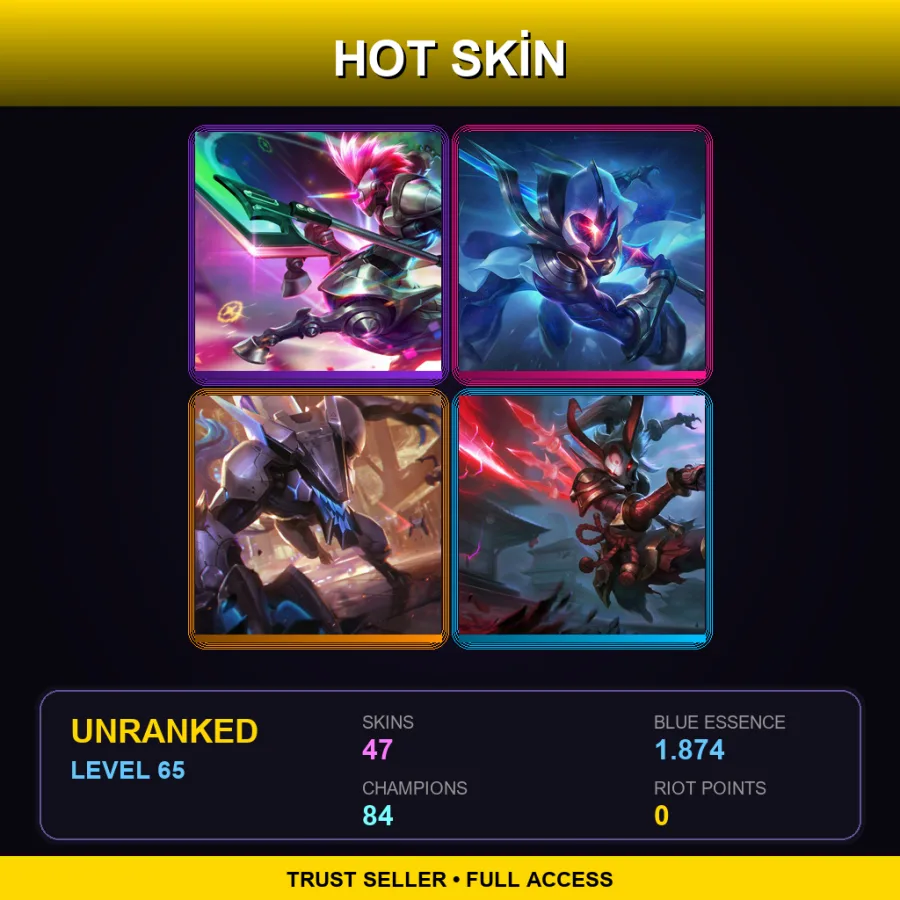 EUNE | Lv65 | Unranked | 47 Skin | 84 Champ — Skt T1 Kalista