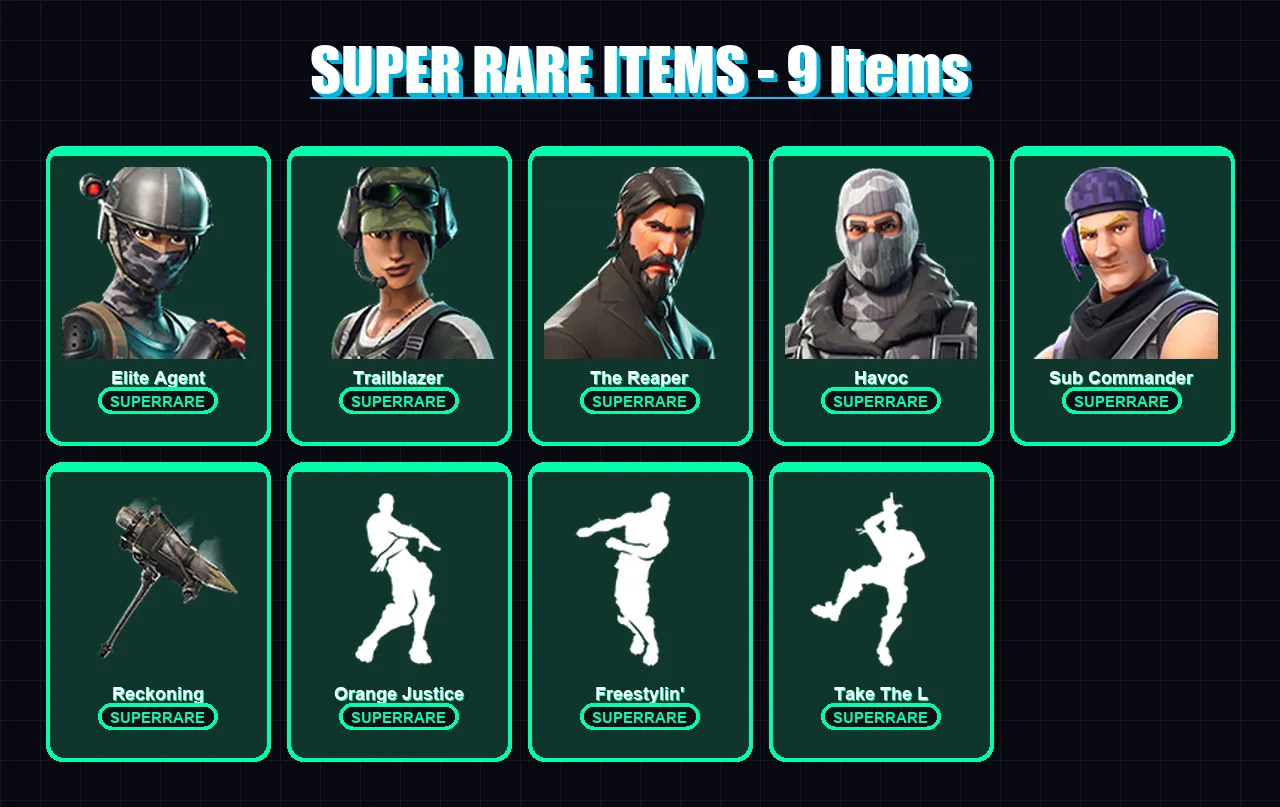 [PC/XBOX/PSN] | Elite Agent | Trailblazer | The Reaper | Havoc | Sub Commander | 88 skin | 62 pickaxe | 74 emote | 65 glider | Lv880 — Fortnite account
