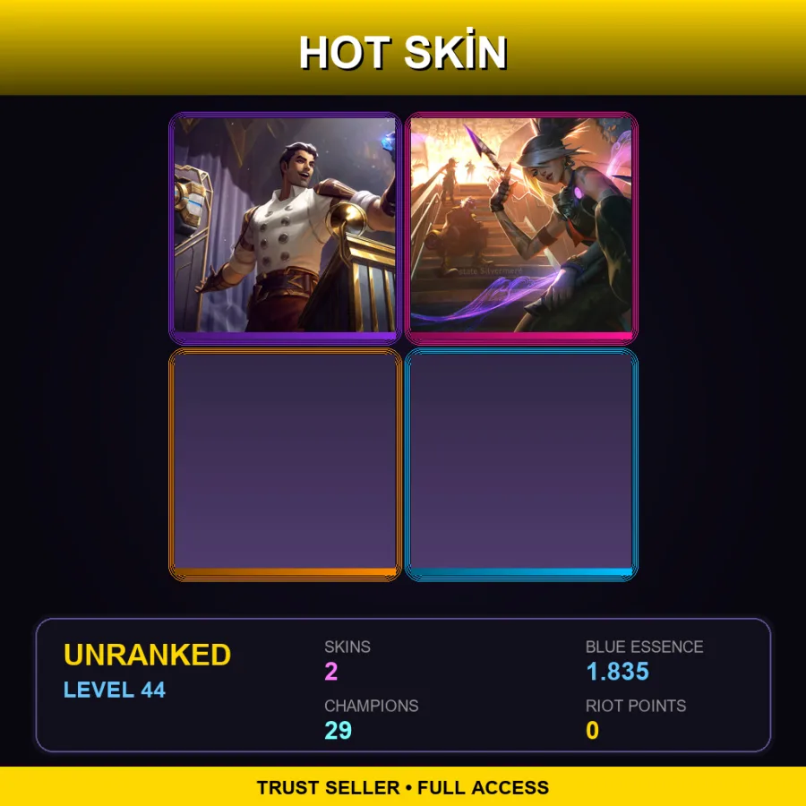 VN | Lv44 | Unranked | 2 Skin | 29 Champ — Arcane Inventor Jayce