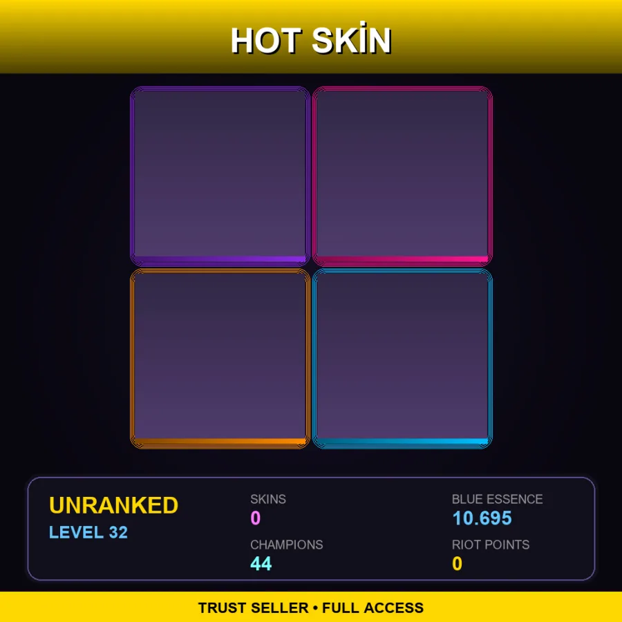 EUW | Lv32 | Unranked | 0 Skin | 44 Champ