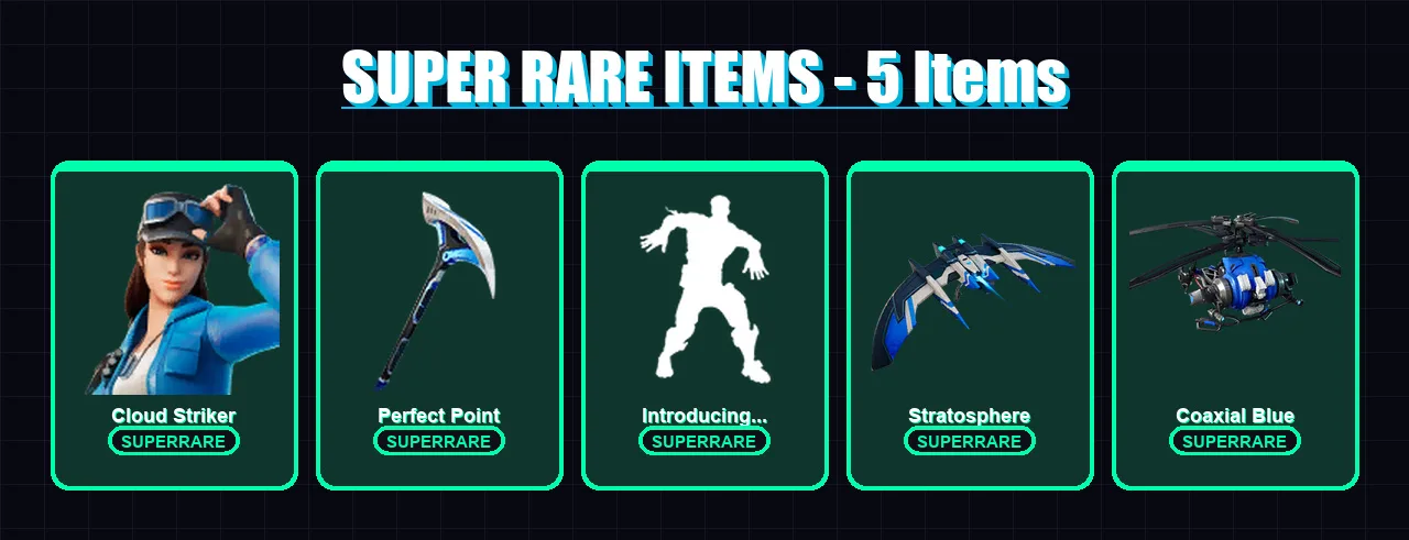 [PS4/PS5/XBOX/PC] | Cloud Striker | Valeria | Deadpool | Galaxia | Predator | 51 skin | 97 pickaxe | 69 emote | 82 glider | Lv1125