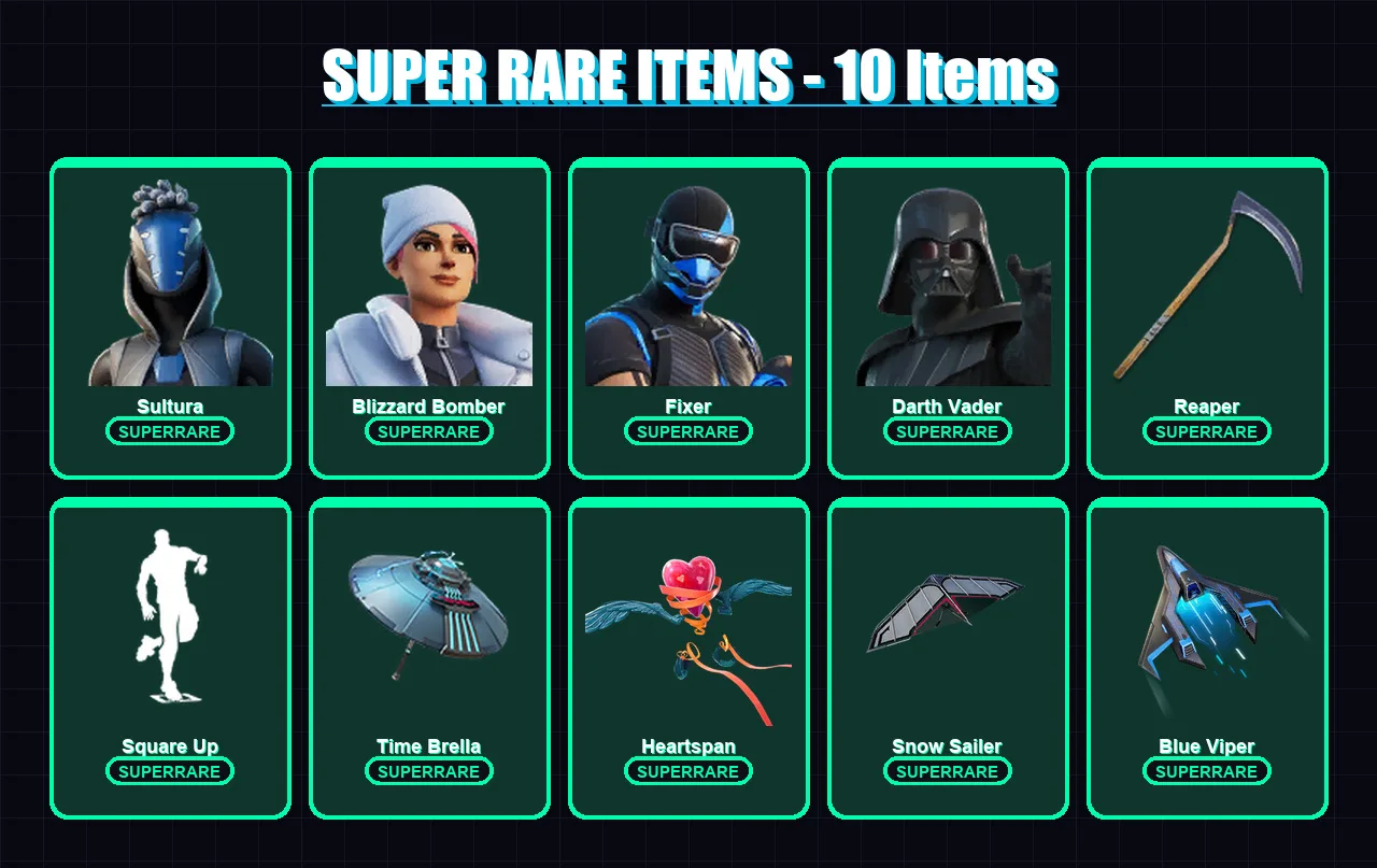 [PS4/PS5/XBOX/PC] | Sultura | Blizzard Bomber | Fixer | Darth Vader | The Ageless | 100 skin | 126 pickaxe | 79 emote | 109 glider | Lv1429