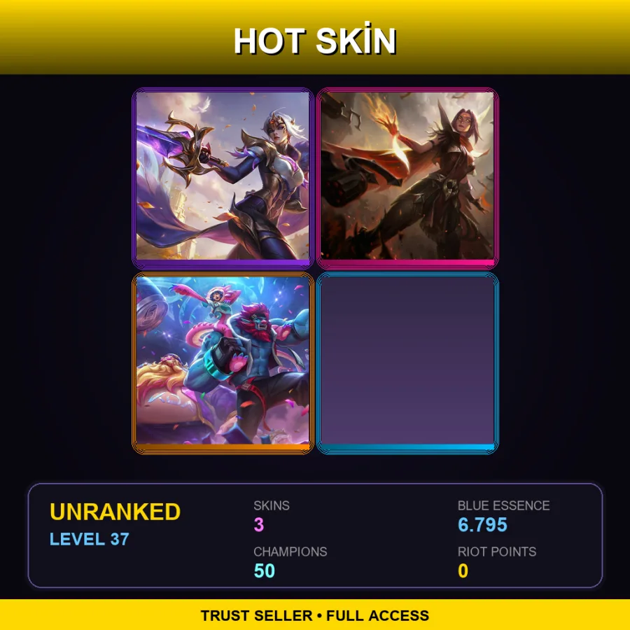 BR | Lv37 | Unranked | 3 Skin | 50 Champ