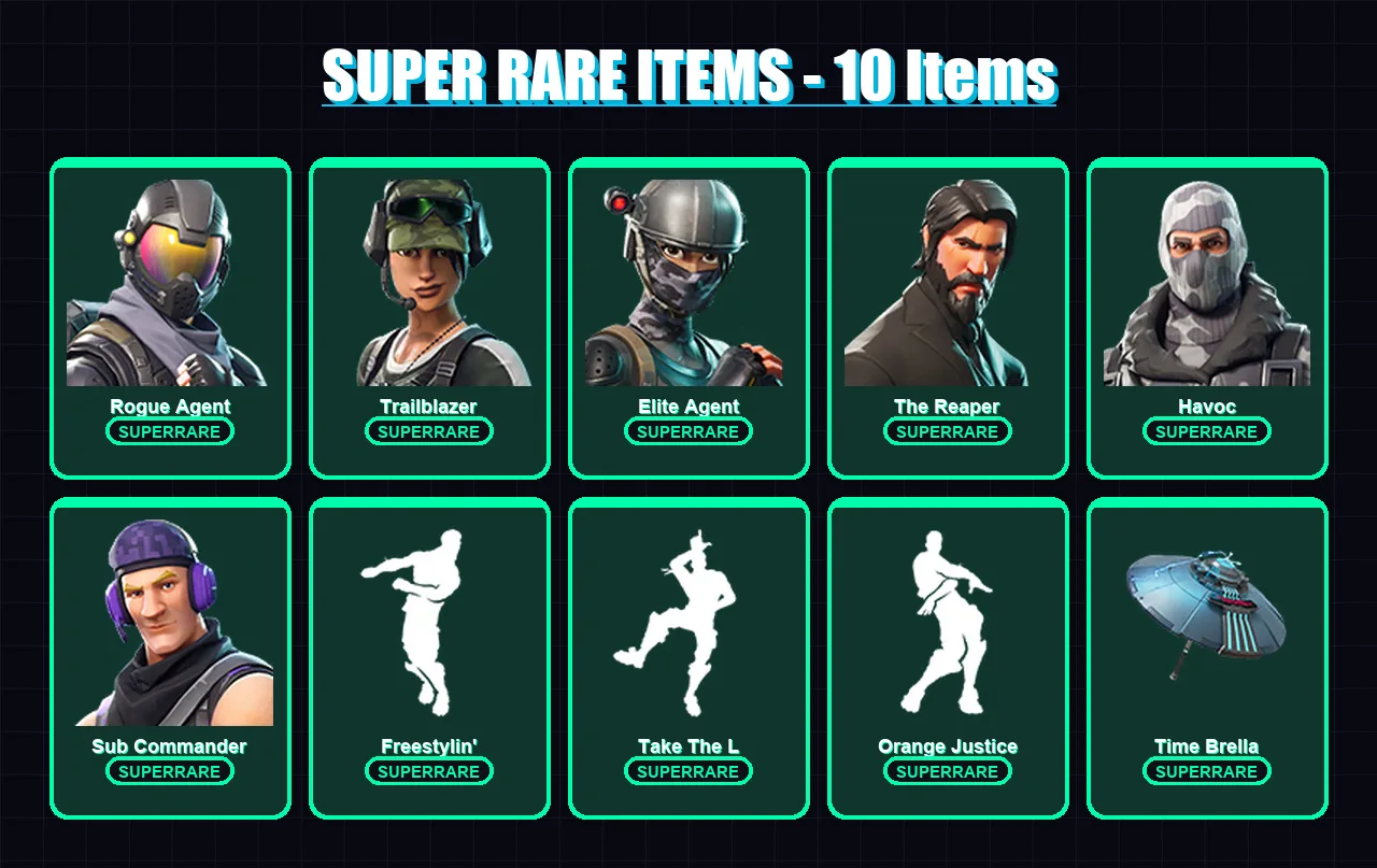 [PC/XBOX/PSN] | Rogue Agent | Trailblazer | Elite Agent | The Reaper | Havoc | 48 skin | 53 pickaxe | 81 emote | 46 glider | Lv707