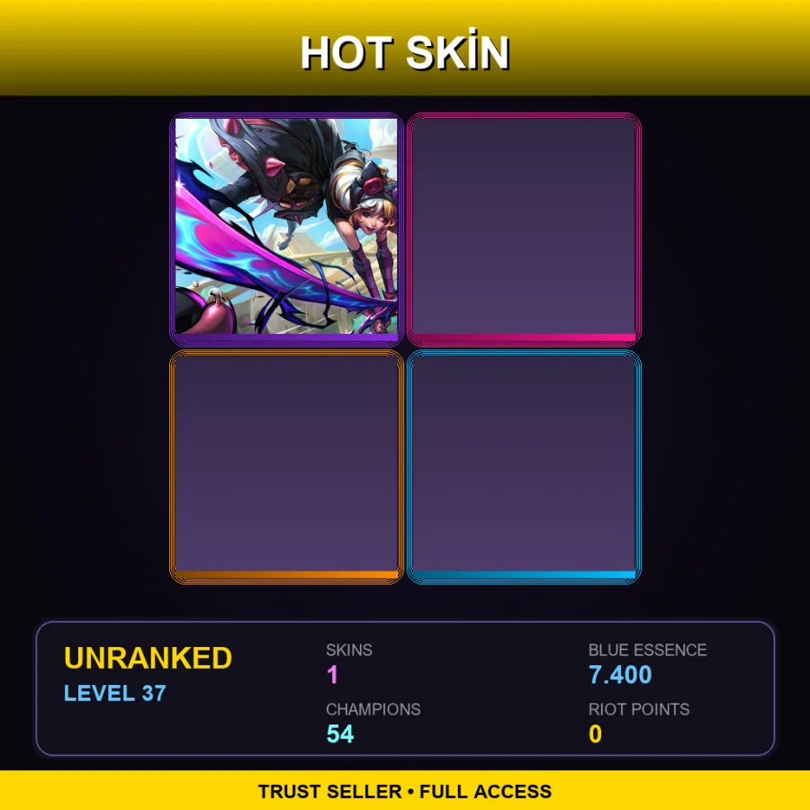 JP | Lv37 | Unranked | 1 Skin | 54 Champ
