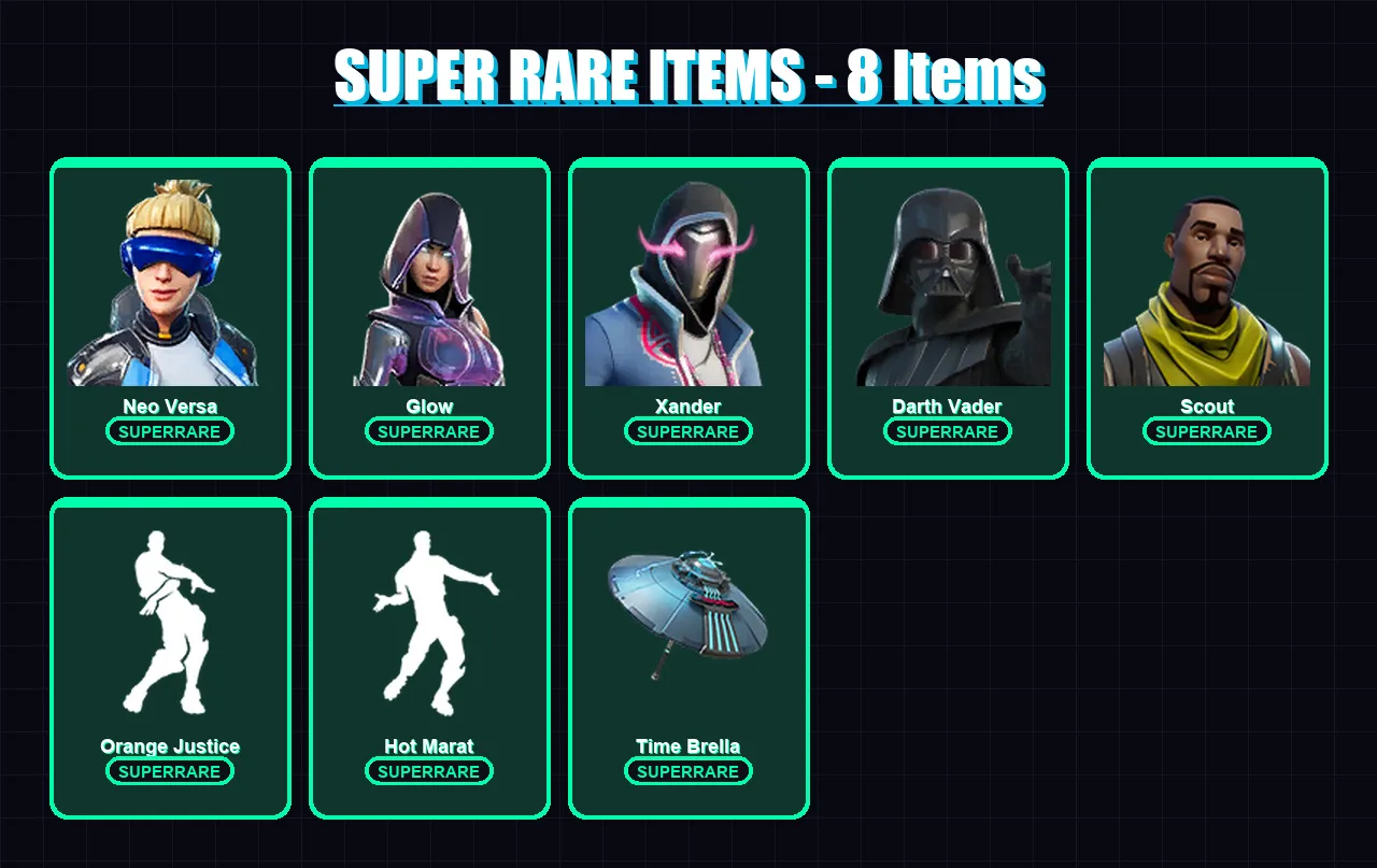 [PC/XBOX] | Neo Versa | Glow | Xander | Darth Vader | Scout | 145 skin | 162 pickaxe | 128 emote | 163 glider | Lv2618