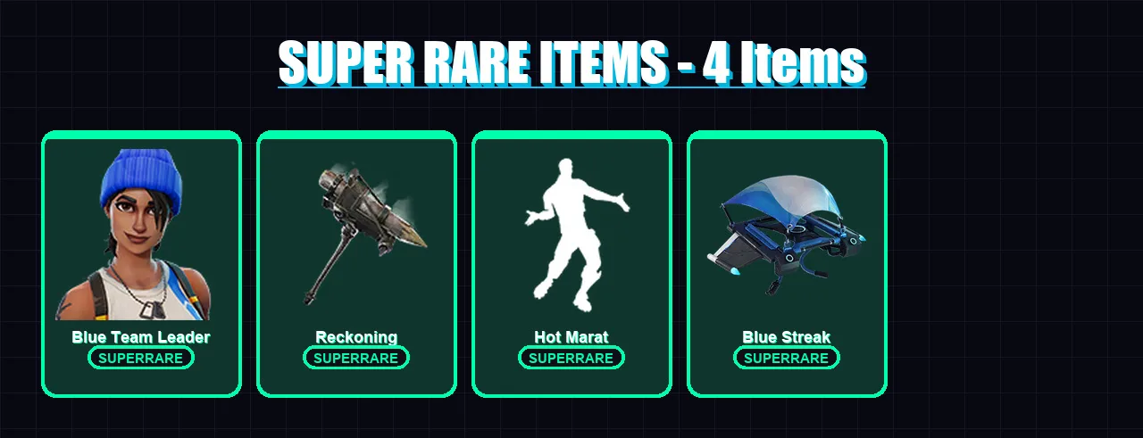 [PS4/PS5/PC] | Blue Team Leader | Zenith | Calamity | Lynx | Wingman | 13 skin | 8 pickaxe | 11 emote | 7 glider | Lv104 — Fortnite account