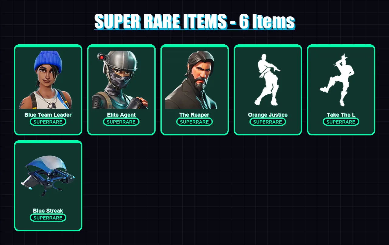 [PS4/PS5/XBOX/PC] | Blue Team Leader | Elite Agent | The Reaper | Valor | Dark Voyager | 15 skin | 10 pickaxe | 14 emote | 13 glider | Lv148