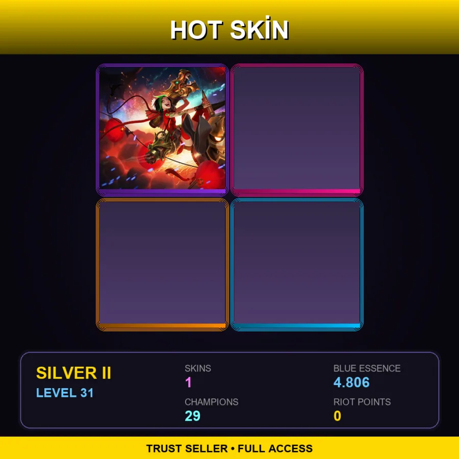 EUW | Lv31 | Silver II | 1 Skin | 29 Champ