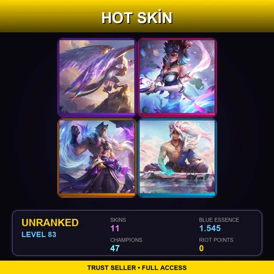 LAN | Lv83 | Unranked | 11 Skin | 47 Champ — Spirit Blossom Evelynn