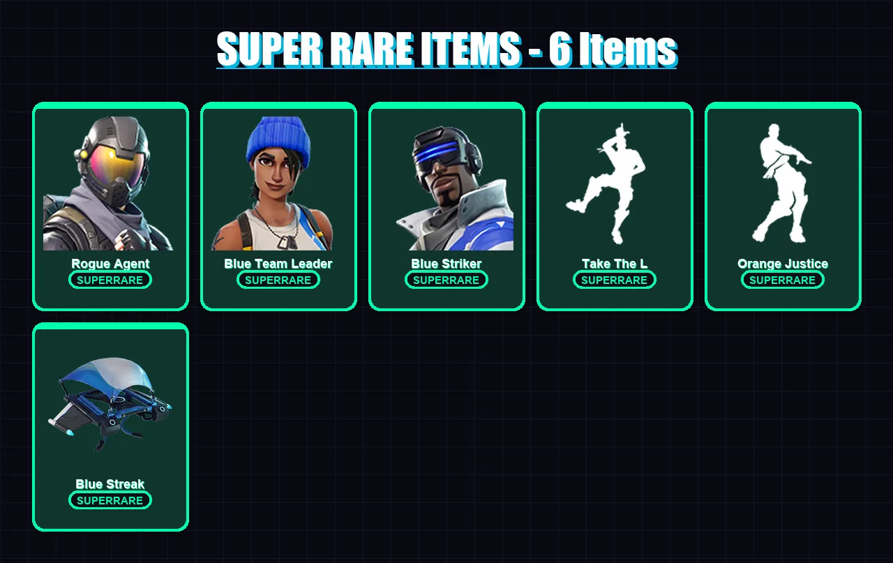 [PS4/PS5/XBOX/PC] | Rogue Agent | Blue Team Leader | Blue Striker | Valor | Drift | 24 skin | 24 pickaxe | 20 emote | 24 glider | Lv281