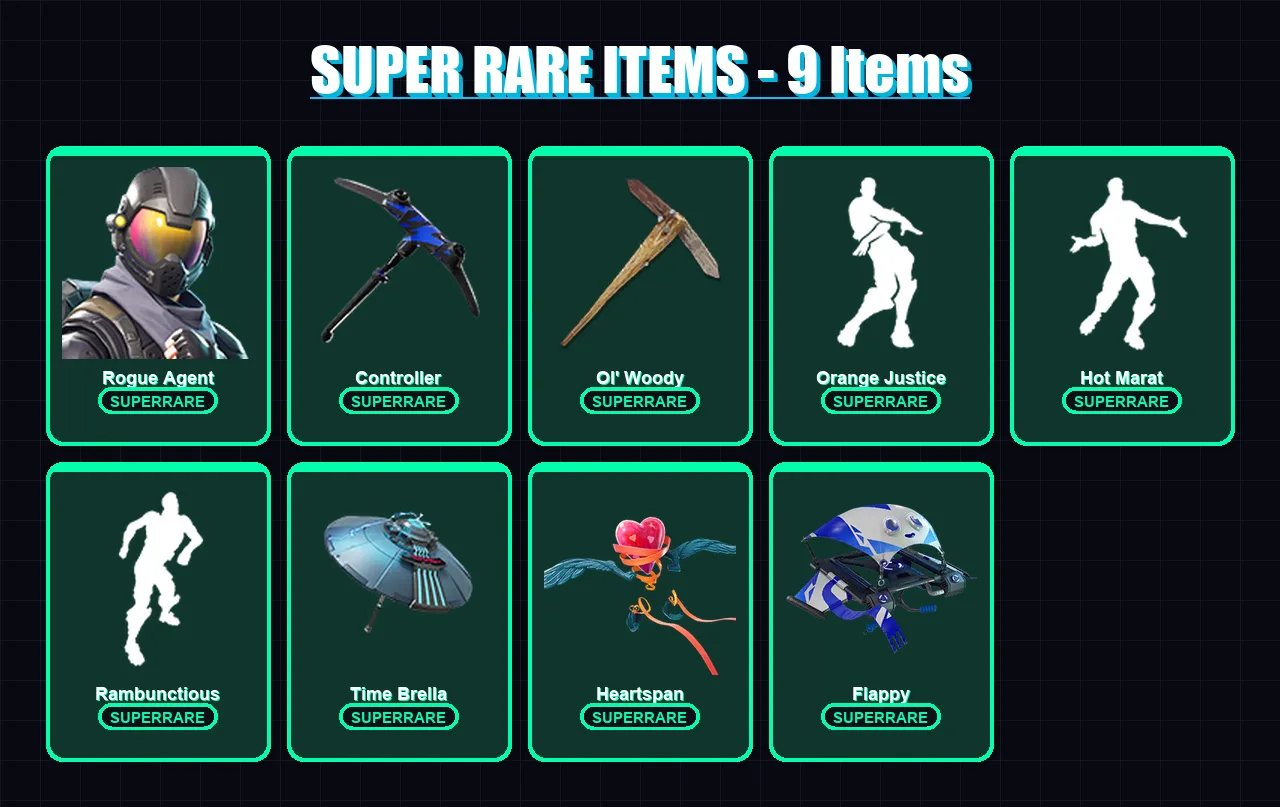 [SWITCH/XBOX/PSN/PC] | Rogue Agent | The Visitor | Menace | Luxe | Carbide | 71 skin | 87 pickaxe | 115 emote | 82 glider | Lv1371