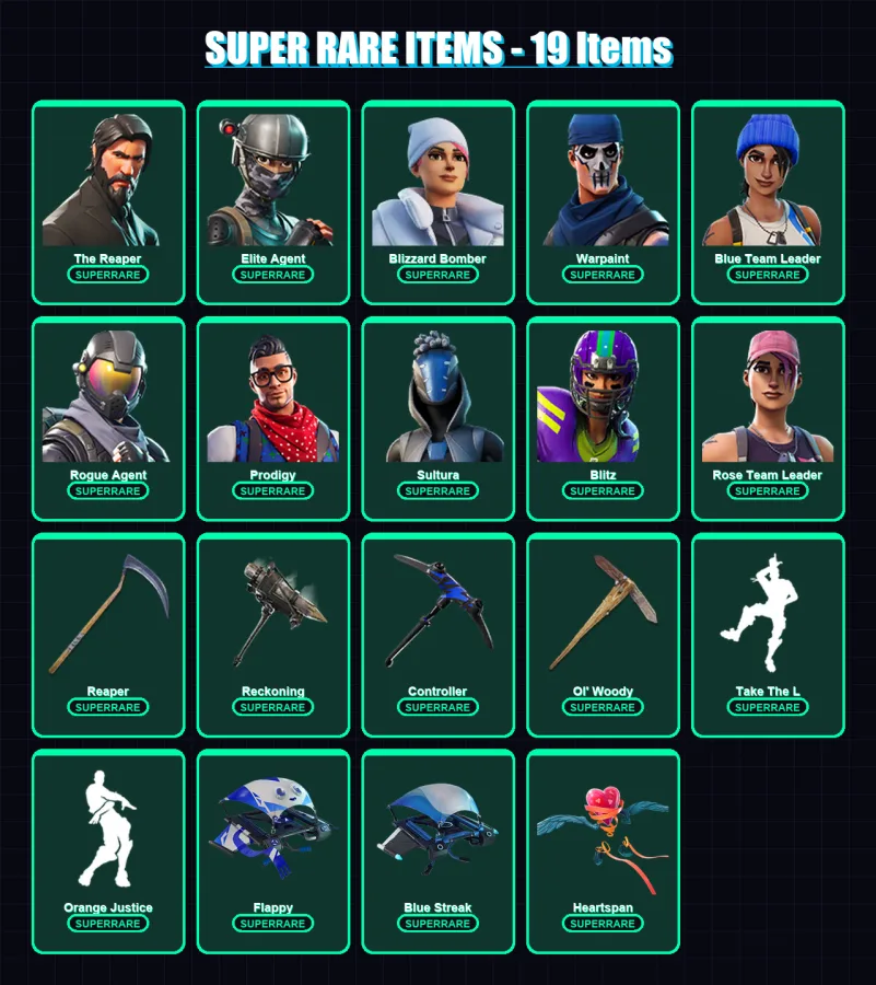 [PS4/PS5/XBOX/PC] | The Reaper | Elite Agent | Blizzard Bomber | Warpaint | Blue Team Leader | 119 skin | 95 pickaxe | 147 emote | 83 glider | Lv881 — Fortnite account