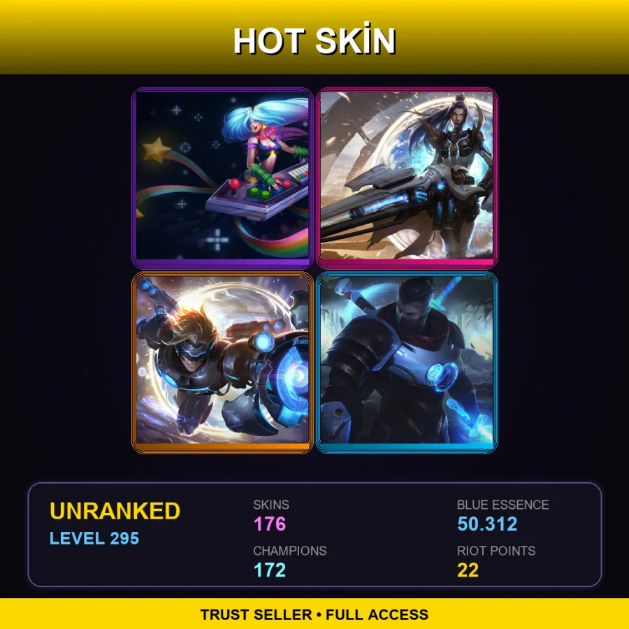 BR | Lv295 | Unranked | 176 Skin | 172 Champ