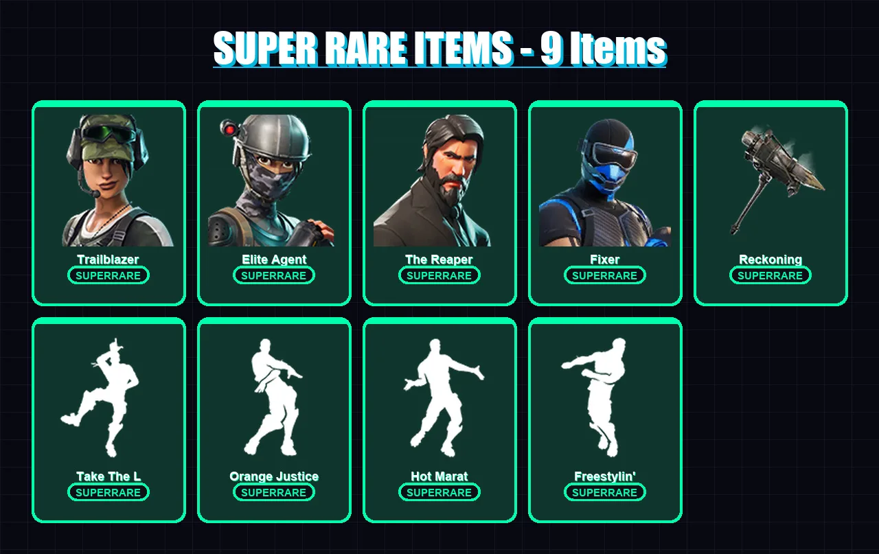 [PS4/PS5/XBOX/PC] | Trailblazer | Elite Agent | The Reaper | Fixer | Sentinel | 43 skin | 48 pickaxe | 50 emote | 47 glider | Lv647 — Game account