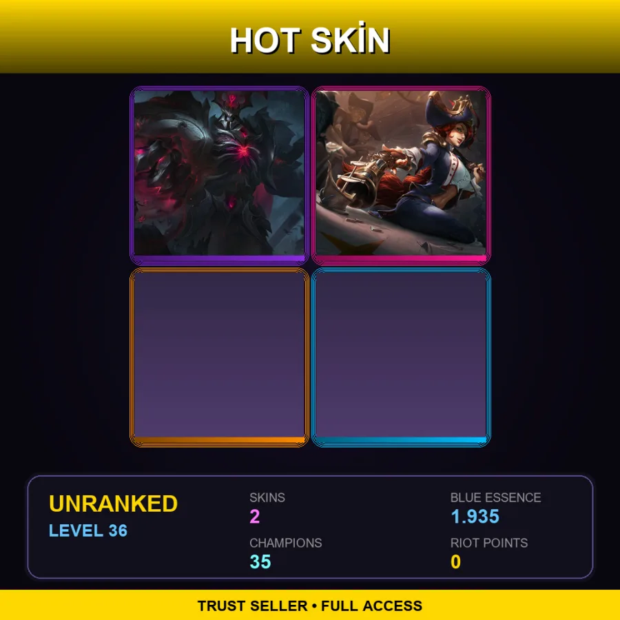EUNE | Lv36 | Unranked | 2 Skin | 35 Champ