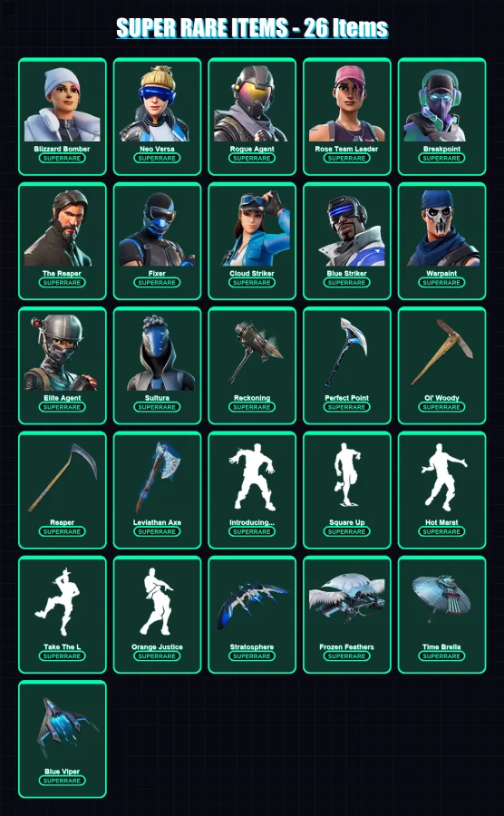 [PS4/PS5/XBOX/PC] | Blizzard Bomber | Neo Versa | Rogue Agent | 223 skin | Lv2785