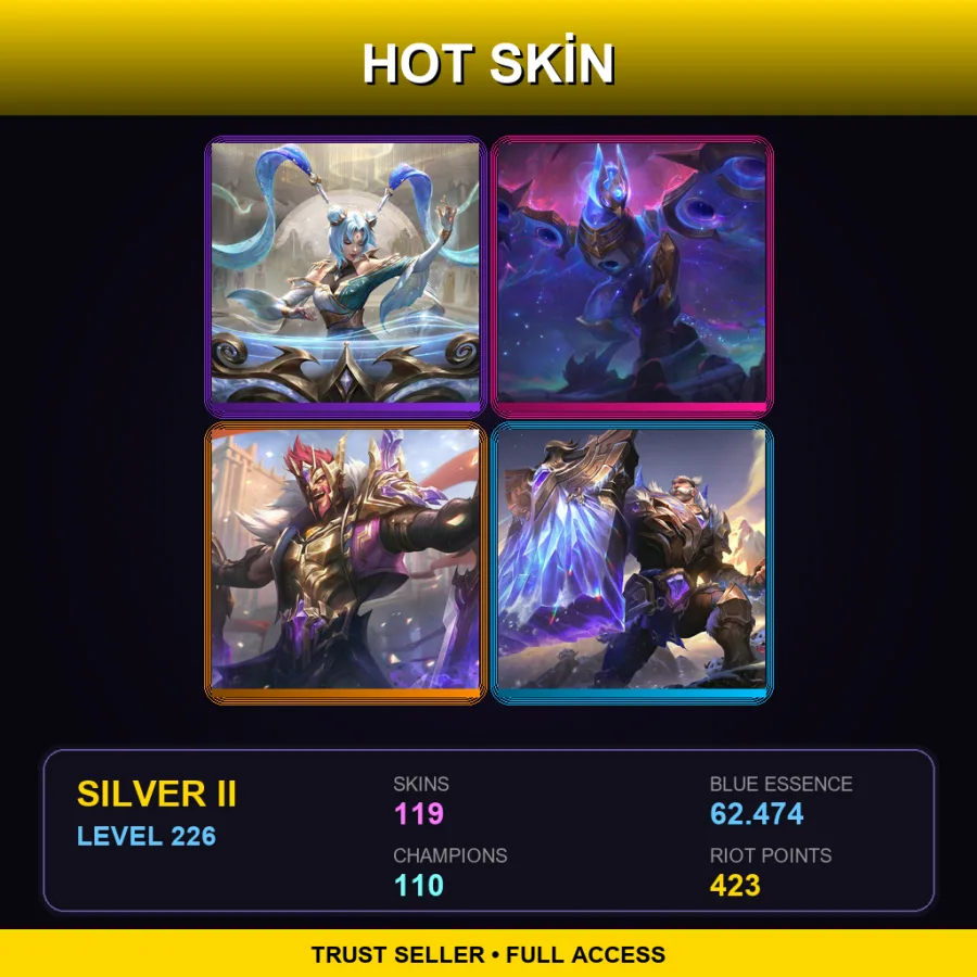 BR | Lv226 | Silver II | 119 Skin | 110 Champ